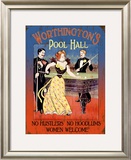 Worthington's Pool Hall Framed Giclee Print