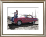 50's Pin-Up Girl Framed Giclee Print by David Perry