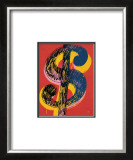 Dollar Sign, c.1981 (black and yellow on red) Art by Andy Warhol