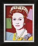 Reigning Queens: Queen Elizabeth II of the United Kingdom, c.1985 (Dark Outline) Print by Andy Warhol
