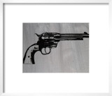 Gun, c.1981 (black on gray) Posters by Andy Warhol