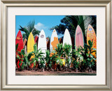 Old Surfboards Never Die Framed Giclee Print by Bernard Fickert