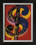 Dollar Sign, c.1981 (black and yellow on red) Prints by Andy Warhol