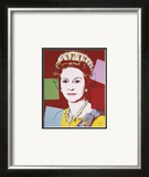Reigning Queens: Queen Elizabeth II of the United Kingdom, c.1985 (Dark Outline) Posters by Andy Warhol