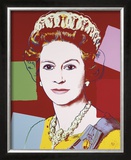 Reigning Queens: Queen Elizabeth II of the United Kingdom, c.1985 (Dark Outline) Prints by Andy Warhol