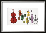 Eleven String Instruments, c.1957 Art by Andy Warhol