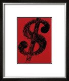 Dollar Sign, c.1981 (black on red) Prints by Andy Warhol