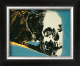 Skull, c.1976 (yellow on teal) Art by Andy Warhol