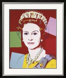 Reigning Queens: Queen Elizabeth II of the United Kingdom, c.1985 (Dark Outline) Prints by Andy Warhol