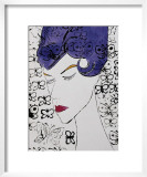 Female Head with Stamps, c.1959 Posters by Andy Warhol