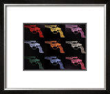 Gun, c.1982 (many/rainbow) Posters by Andy Warhol