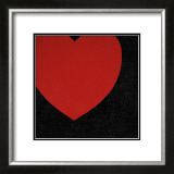 Heart, c.1979 (Red on Black) Posters by Andy Warhol