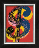 Dollar Sign, c.1981 (black and yellow on red) Prints by Andy Warhol