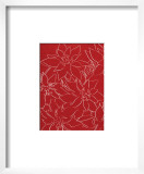 Poinsettias, c.1983 (White on Red) Prints by Andy Warhol