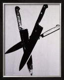 Knives, c.1981-82 (Three Black on Cream) Poster by Andy Warhol