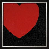 Heart, c.1979 (Red on Black) Prints by Andy Warhol