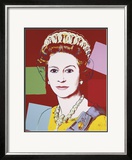 Reigning Queens: Queen Elizabeth II of the United Kingdom, c.1985 (Dark Outline) Prints by Andy Warhol