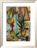 Stilleben mit Brennender Kerze Poster von Max Beckmann