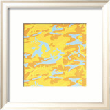 Camouflage, c.1987 (orange, yellow, blue) Kunstdruck von Andy Warhol