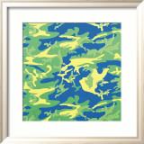 Camouflage, c.1987 (green, blue, yellow) Juliste tekijänä Andy Warhol