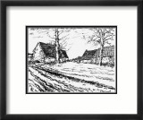 Les Challonges Reproduction encadrée édition limitée par Maurice de Vlaminck