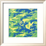 Camouflage, c.1987 (green, blue, yellow) Kunstdruck von Andy Warhol