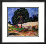 Nuit d'été à Asgarstrand Estampe encadrée par Edvard Munch