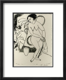 Naked Girl in the Studio Affiches par Ernst Ludwig Kirchner