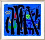 Bewegte Vertikalen Auf Blau, c.1953 Kunstdrucke von Willi Baumeister