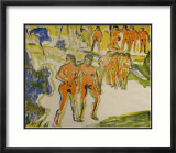 Groups of Bathers Affiches par Ernst Ludwig Kirchner