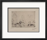 060 - Tentation de Saint-Antoine Reproduction encadrée édition limitée par Jules Pascin