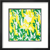 Camouflage, c.1987 (green, yellow, white) Kunstdrucke von Andy Warhol