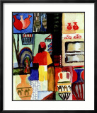 Handler mit Krugen, c.1914 Posters par Auguste Macke