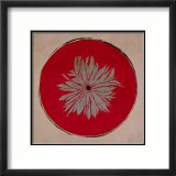Flower on Red Circle Plakater av Anna Buschulte Flower on Red Circle Plakater av Anna Buschulte