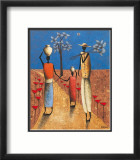 La Famille et l'Arbre Bleu Kunstdruck von Michel Rauscher