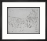 092 - Scene de rue a Miami Reproduction encadrée édition limitée par Jules Pascin
