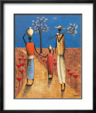 La Famille et l'Arbre Bleu Kunstdrucke von Michel Rauscher