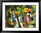 Madchen unter Baumen,1914 Posters par Auguste Macke