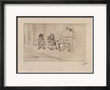 167 - Parents et enfants Reproduction encadrée édition limitée par Jules Pascin