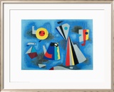 Shapes on Blue Posters av Willi Baumeister Shapes on Blue Posters av Willi Baumeister