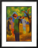 Dame in Gruner, Jacke Park Poster par Auguste Macke