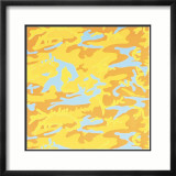 Camouflage, c.1987 (orange, yellow, blue) Kunstdrucke von Andy Warhol