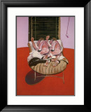 Personnage Couche sur un Lit avec Spectateur Tryptique, c.1968 Posters par Francis Bacon