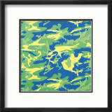 Camouflage, c.1987 (green, blue, yellow) Kunstdrucke von Andy Warhol