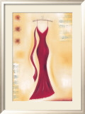 Red Evening Gown II Plakater av Lucy Barnard Red Evening Gown II Plakater av Lucy Barnard
