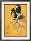 Alex Sitting Lámina enmarcada de edición limitada por Mark Demsteader