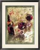 Cheese, Wine and Friends Poster par Lorraine Vail