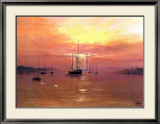 Swans Over Still Waters Poster by Clive Madgwick