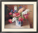 Tulipes et giroflées Affiche par F. Julia Bach