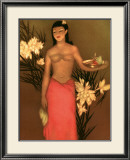 La joven de las bananas Lámina giclée enmarcada por John Kelly
